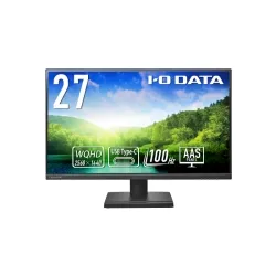 ワイド液晶ディスプレイ 27型/2560×1440/HDMI、DisplayPort、USB Type-C/ブラック/スピーカー：あり/USB Type-C搭載でノートPCへの給電可能/WQHD対応/100Hz/5年保証