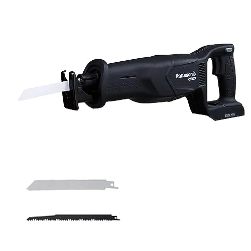 EXENA 充電レシプロソー 本体のみ (ケース/充電器/電池パック別売) デュアル 14.4V/18V対応 金属管Φ130mm コードレス 防塵 耐水 IP56 金工切断 木工切断 建築現場 作業場 EZ45A1X-B ブラック