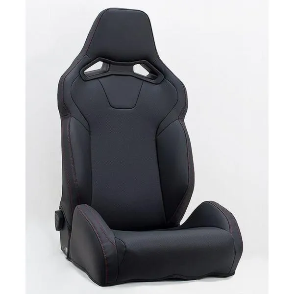 RECAROシートSR-S(BK100)シリーズ専用※SR-S(UT100)シリーズ不可。JADEジェイドスタイリッシュシートカバー(ブラック×レッドステッチ)1脚分