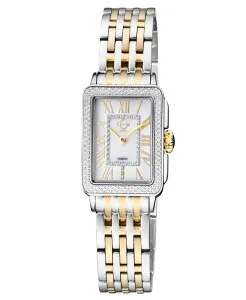 ジェビル レディース アクセサリー 腕時計 Tシャツ Gevril Women's Padova Swiss Quartz Two-Tone Stainless Steel Bracelet Watch 30mm Silver-Tone シルバー