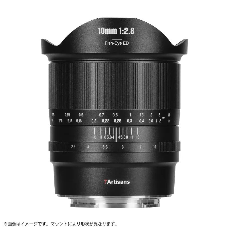 七工匠 7Artisans 10mm F2.8 II Fish-eye ED ニコンZマウント 魚眼レンズ 超広角 単焦点レンズ 185°画角 ブラック 7A-10F28II-Z-B