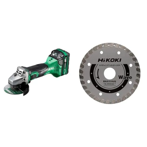 【セット買い】 HiKOKI(ハイコーキ) 18V充電式ディスクグラインダ G18DSL2(XPZ) + ダイヤモンドカッター 0033-6868