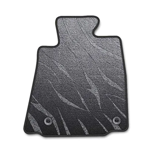 SUBARU(スバル) CHIFFON シフォン 型式:LA600F 年式:H28/12～R1/7 ※2WD/リアヒーター無/純正フロアマット用フック無し車用 D.A.D エグゼクティブ フロアマット 1台分 プレステージデザイングレー/オーバーロック(ふ