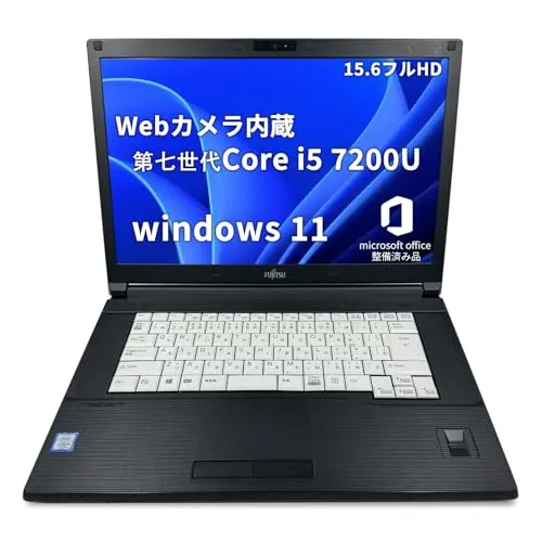 【整備済み品】富士通 フルHDノートパソコン 【得々通販専用無線マウス】LIFEBOOK A577／Win11 Pro搭載／office 2019／第七世代Core i5 7200U ／メモリ16GB／SSD256GB／Webカメラ ／15.6インチフルH