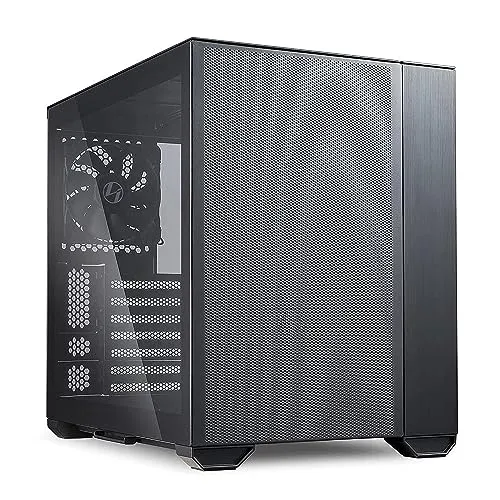 LIANLI 3面メッシュパネル 3.5インチHDD4基搭載可能 E-ATX / ATX / Micro ATX / Mini-ITX対応 モジュラーバックパネル O11 AIR MINI BLACK 日本正規代理店品