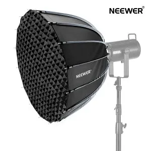 【P5倍+500円OFF券】NEEWER BASICS 65cmソフトボックス パラボリックソフトボックス ライトディフューザー/16本リブ付き Bowensマウントソフトボックス 折りたたみ式 スタジオ写真/ビデオ録画/ストリ