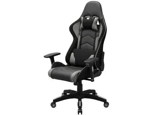 【マラソン限定★ポイント2倍】【メーカー直送】サンワサプライ ゲーミングスタイルチェア グレー SNC-L18GY【代引不可】【お客様組立】レザータイプ ゲーミングチェア オフィスチェア オフ