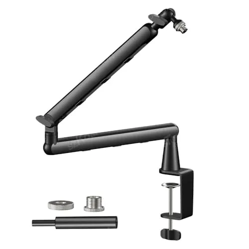 互換性がありますShure SM7B、MV7、AM8、K688と。拡張ライザーとケーブル管理を備えたプロフェッショナルロープロファイルマイクアーム