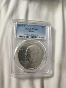 1971-S アイゼンハワー銀貨 PCGS MS66 グレード
