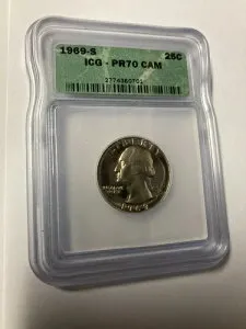 *** 1969-S SMS ICG PR 70 カム ワシントン クォーター***