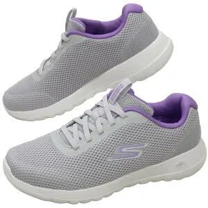 スケッチャーズ スニーカー レディース ゴーウォーク ジョイ - ライトモーション スリッポン ローカット カジュアルシューズ 靴 グレー/ラベンダー SKECHERS 124707 evid m-sg