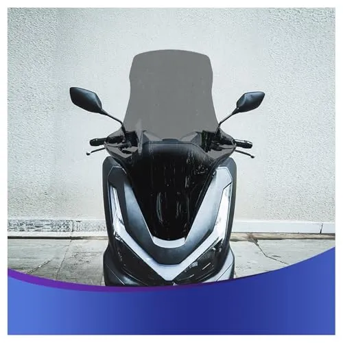 Intelgracia pcx160 カスタムパーツ ロングスクリーン pcx125 jk05 カスタムパーツ 取付簡単 2025年式 pcx 対応車両専用設計 走行風軽減 虫除け (スモーク, 66CM)