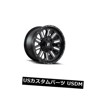 海外輸入ホイール 4つの17x9燃料D620ハードラインET 01ブラックミルド8x180ホイールリムのセット Set of 4 17x9 Fuel D620 Hardline ET 01 Black Milled 8x180 Wheels Rims 【並行輸入品】
