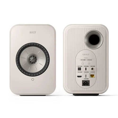 KEF LSX II LT - ワイヤレスHiFiブックシェルフ スピーカー（ストーンホワイト）