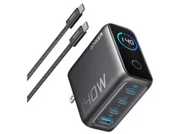 Anker Charger (140W、4 Ports) with USB-C & USB-C ケーブル B2697NZ1 [ダークグレー]