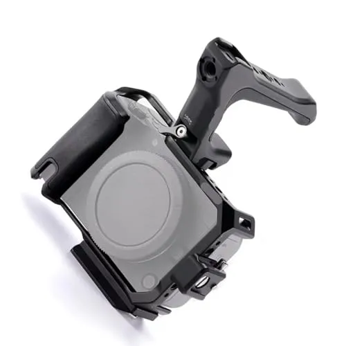 互換性がありますCanon EOS R50 V に対応 - NATO トップハンドル付きカメラケージ (ブラック/シルバー)(TA-T83-A-B)