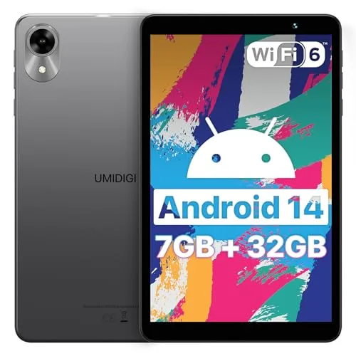 タブレット 8インチ Android 14 Wi-Fiモデル UMIDIGI G1 Tab mini 本体 1TB TF拡張 超軽小型 Tab 2.0GHz CPU 5000mAhバッテリー+Type-C充電 デュアルカメラ 7GB＋32GB BT5.0+
