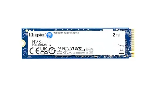 キングストンテクノロジー Kingston SSD NV3 2TB PCIe Gen 4.0 x4 最大6,000MB/秒 M.2 2280 NVMe 正規代理店保証品 5年保証 SNV3S/2000G