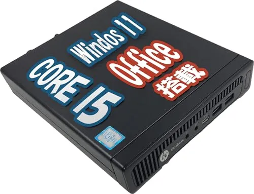 【整備済み品】デスクトップパソコン H P エイチピー ミニ 超コンパクト[ W.R.KのWIFI ]EliteDesk 800 G2 Win11 Office2019 Corei5-6500T 2.5GHz メモリー8GB SSD256GB (整備済み品