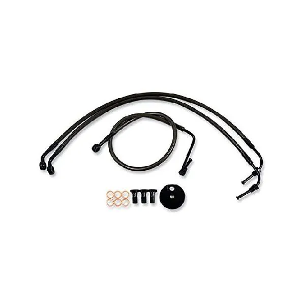 LA Choppers LA-8005B13M Midnight Standard Brake Lines - 12-14in. Ape Hangers_並行輸入