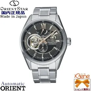 ORIENT STAR/オリエントスター Contemporary MODERN SKELETON メカニカル 自動巻き(手巻付) メンズオートマチック 日本製 パワーリザーブ 10気圧防水 ステンレス サファイヤガラス シルバー×グレー RK-AV00