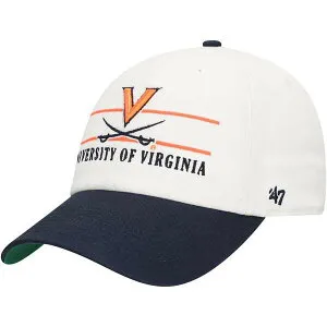 フォーティーセブン メンズ アクセサリー 帽子 Men's '47 White Virginia Cavaliers Gridiron Clean Up Adjustable Hat White ホワイト
