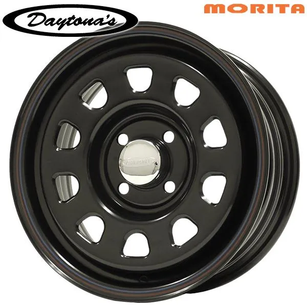 プロボックス MRT DAYTONA'S デイトナ 14インチ 6.0J 4H100 +30 ブラック(レッド/ブルーライン) スチールホイール単品 4本（1台分） 送料無料