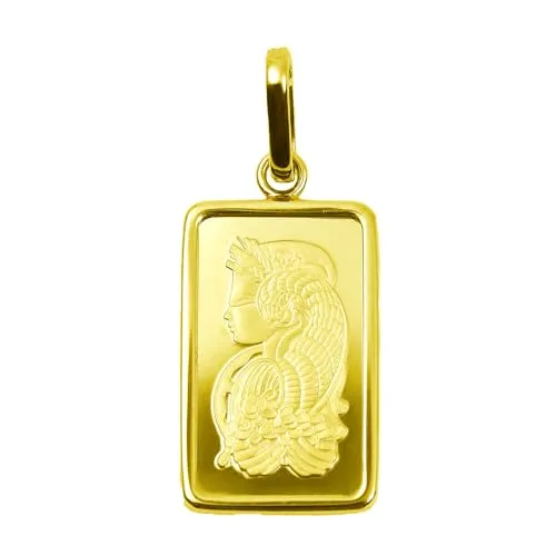 [KAZURI] 純金 24金 フォルティナ スイス製 ペンダント トップ Pure Gold 24K Fortuna Swiss-Made Pendant Top