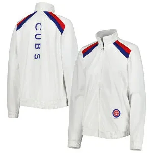 G-III レディース アウター ジャケット・ブルゾン Women's G-III 4Her by Carl Banks White Chicago Cubs Red Flag Full-Zip Track Jacket Cub White ホワイト