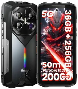 「5G対応」FOSSiBOTF113SIMフリースマホ本体36GBRAM+256GBROM2TB拡張可能20000mAh大容量バッテリーAndroid15スマホタフネススマホ防水防塵耐衝撃6.78インチFHD+