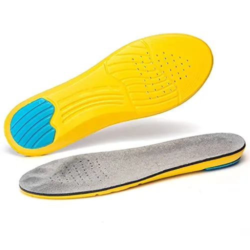 EVA Elastic Memory Foam Breathable Shoes Insoles for Men and Women Sports Function Insert Heel Cushions Shoe Pads (Color : Blue,