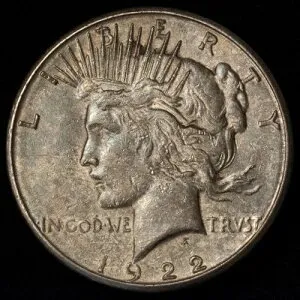 1922-S 1ドル銀貨平和ドル - オーストラリア準キー日付 - SKU-D3323