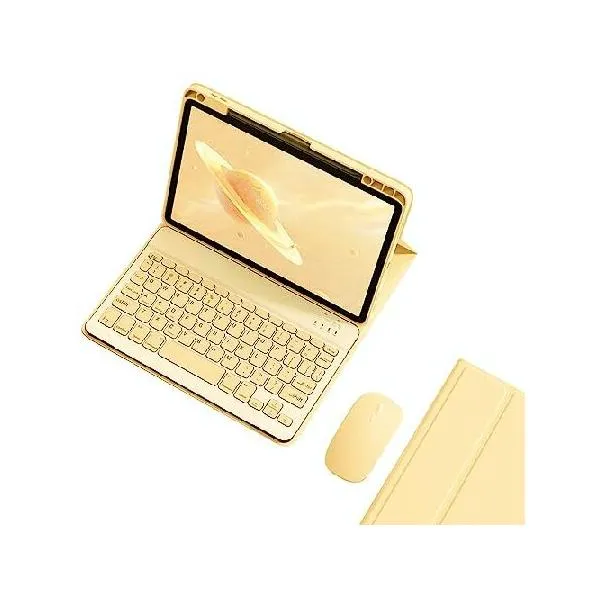 KMXDD Keyboard Case Mouse Compatible with iPad mini 7th Generation A17 Pro 2024, iPad mini 6 2021 Case with Keyboard Mouse Support Pencil Cha_並行輸入