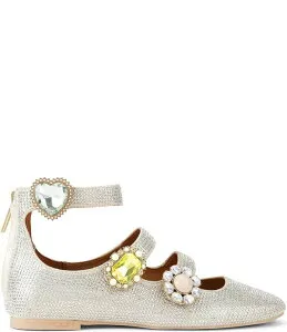 カートジェイガーロンドン レディース シューズ パンプス Kurt Geiger London Crystal Embellished Jewel Ornamented Gladiator Mary Jane Ballet Flats Champagne シャンパン