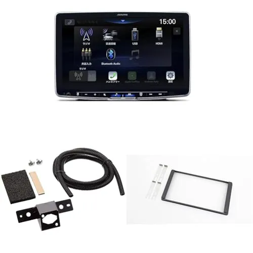 【セット買い】アルパイン(ALPINE) 11インチディスプレイオーディオ フローティング ビッグDA DAF11Z + ジムニー(H30/7~現在)専用バックビューカメラ取付けキット KTX-C64JI + カーナビ/ディスプレイオーディオ取付キット 日