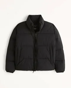 【P10倍!!要エントリー】Abercrombie＆Fitch (アバクロンビー＆フィッチ) リラックス ヘビーウエイト パファー (Relaxed Heavyweignt puffer ) メンズ (Black) 新品