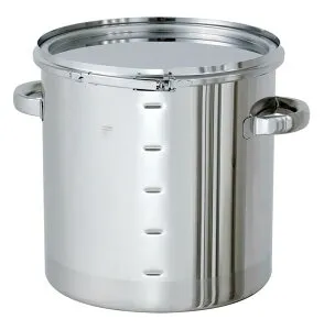 ★ポイント10倍★ 4/24~4/27 お買い物マラソン(要エントリー) 日東金属工業 ステンレス密閉容器目盛付（バンド式） 36L CTL-M-36 容器 ステンレス 産業用