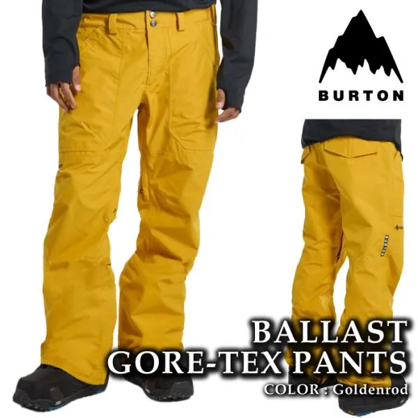 日本正規品 スノーボード ウェア パンツ バートン BURTON MENS BALLAST GORE-TEX 2L PANTS Goldenrod ゴアテックス メンズ 24-25
