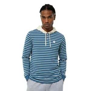 ボルコム メンズ トップス Tシャツ Men's Volcom Ballast Hooded Henley Pullover Blue ブルー