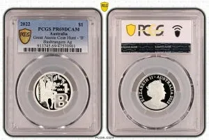 オーストラリア 2022 グレートオージーコインハント B 1ドルシルバープルーフコイン PCGS PR69DCAM #0901