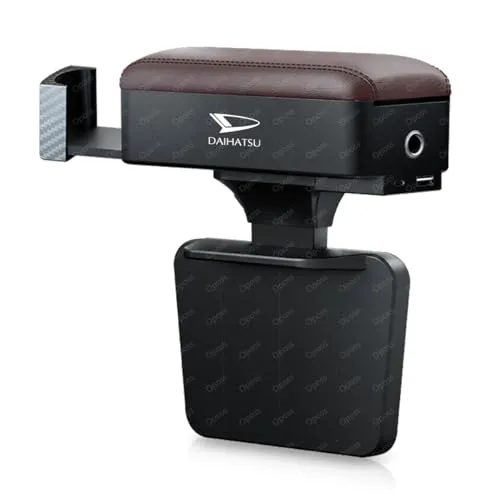 ダイハツ 車用外付コンソールボックス 車肘置き 肘掛けクッション ミラ タント ムーヴ タント LA600 LA610 LA600S LA610S TANTO CUSTOM ブーン ロッキー 車用多機能USB Type-C充電ポート付き アームレスト収納ボ