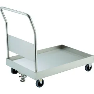 トラスコ中山（TRUSCO） TRUSCO ステンレス台車 オールSUS304 皿型台車 900X600 帯電防止U車輪 ストッパー付 【品番：SSAR-2TBU-S】