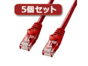 サンワサプライ 【5個セット】 サンワサプライ カテゴリ6UTPLANケーブル LA-Y6-10RX5