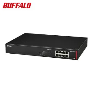 バッファロー 法人向け Giga対応 Layer2 アンマネージPoEスイッチ 8ポート (1個) BS-GUL2008PT