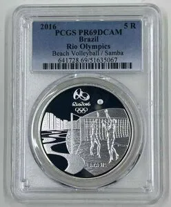 2016 5R PCGS PR69DCAM ブラジル リオオリンピック ビーチバレーボール/サンバ