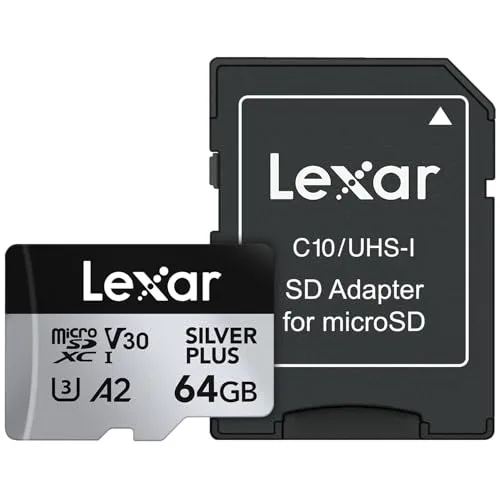 Lexar Professional Silver Plus microSDXC UHS-I カード 64GB メモリーカード