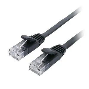 クリスマス スマホ pc LAN デジタル パット 情報 スタンド ケース ルーター 周辺 スマホ パーツ アクセサリー デジタル関連 | MCO CAT.6A LANケーブル フラット ブラック 10m C6A-F10BK