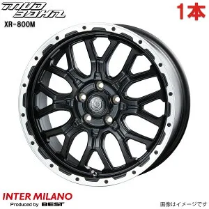アルミホイール フォレスター SK5/SK9/SKE スバル インターミラノ マッドバーン XR-800M 1本 単品 18インチ 5穴 【18×7.5J 5-114.3 INSET48 マットブラック/リムポリッシュ(MBK/RP)】