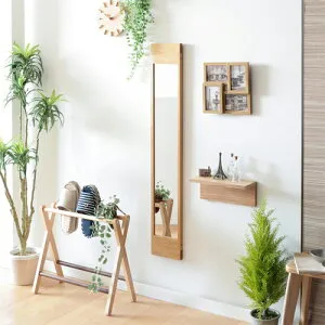 旭川クラフト bau アートクラフトバウ工房 wall mirror ウォールミラー 国産クラフト 無垢 ミラー オーク ウォールナット メープル