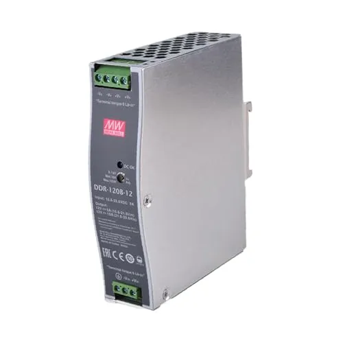 TorqCali DDR-120B-12 120W 12V 10A DIN レール DC-DC コンバーター 5Vスタンバイ出力、40-60VDC入力、EN50155 鉄道用途認定